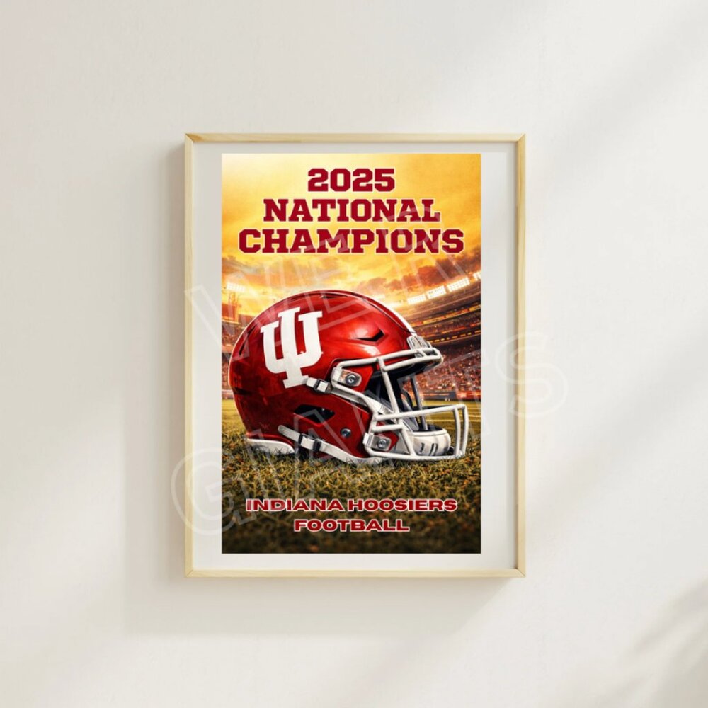 2025 National Champions Indiana Hoosiers Football 11x17 Art Print